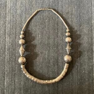 Rare Vintage Navajo Silver Beaded Necklace